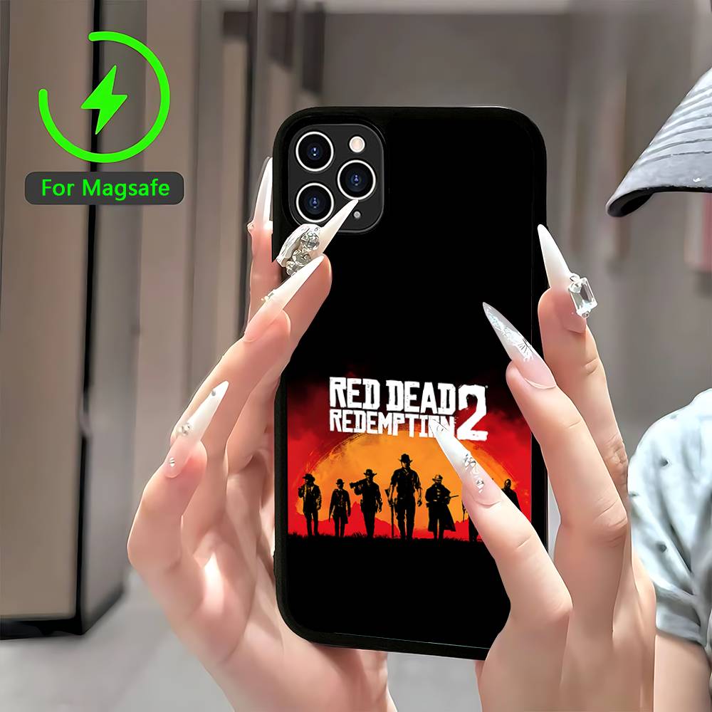 

Game Red Dead R-Redemption For Magsafe Magnetic Phone Case Wireless PC+TPU For IPhone 11 12 13 14 15 16 17 Pro Max Plus iPhone 13pro max