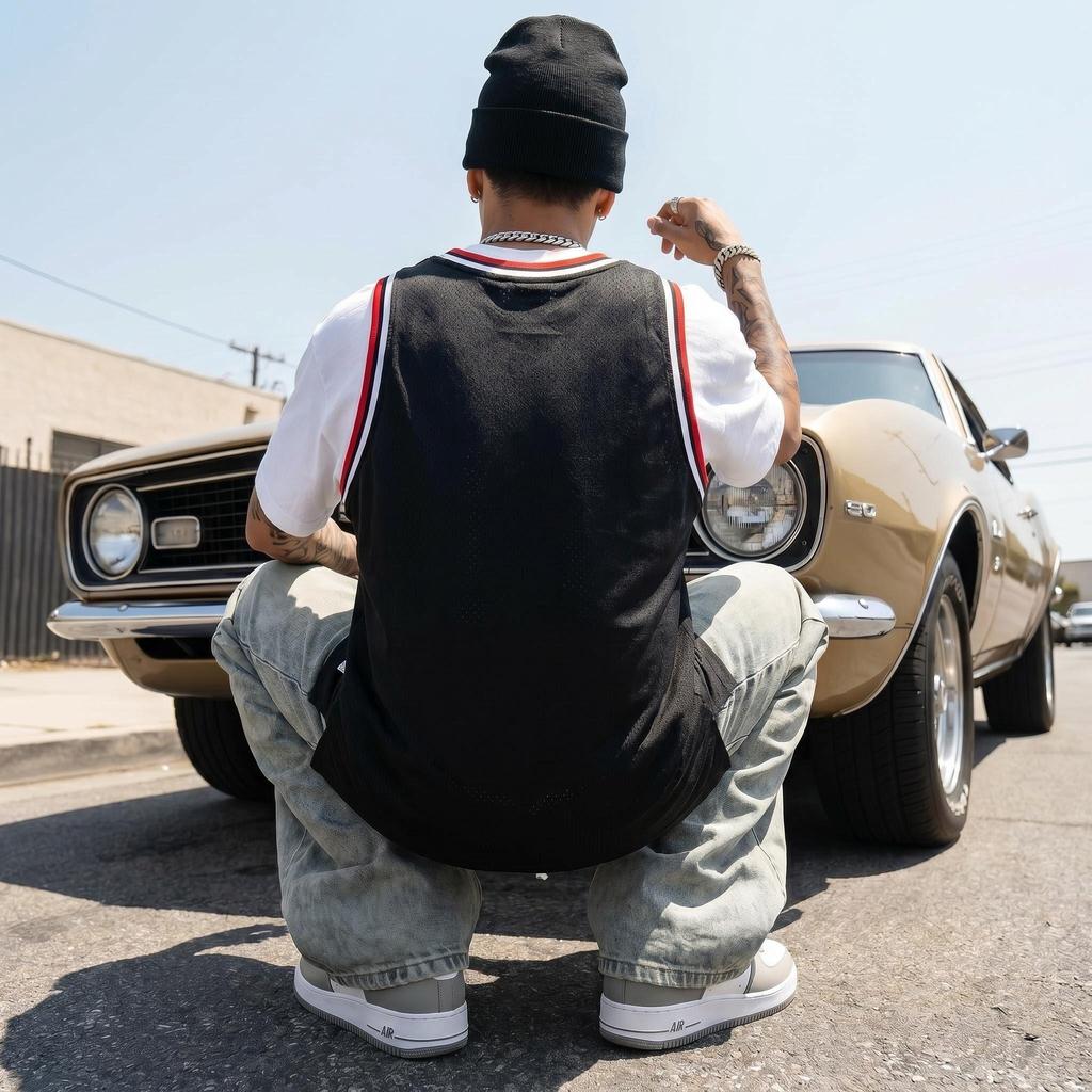 2026 Spring Summer New Men's Loose Straight Pants Wide Leg Long Trousers Streetwear Trendy Quick Drying Breathable Denim Jeans