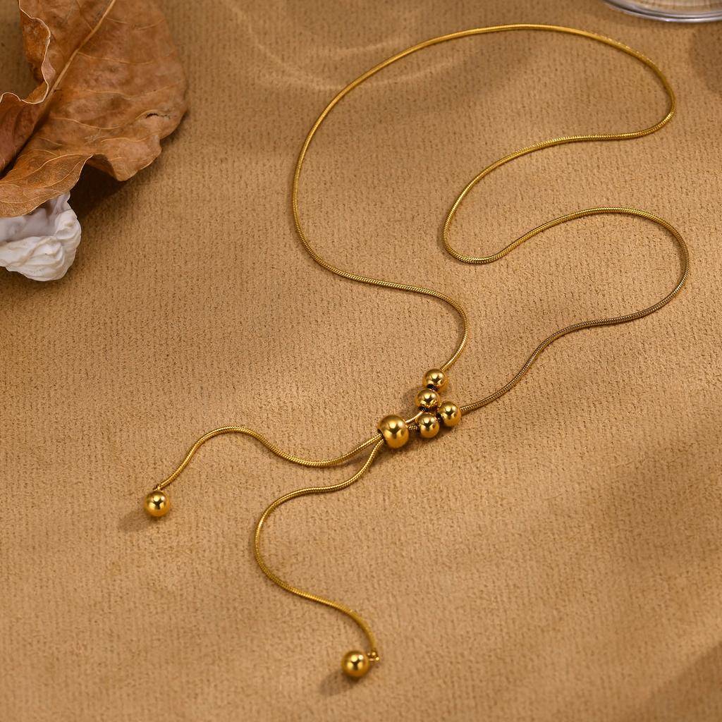 Vnox Sexy Y Necklaces for Women, Long Sweater Chain Pendant Necklaces, Gold Plated Snake Chain Collar