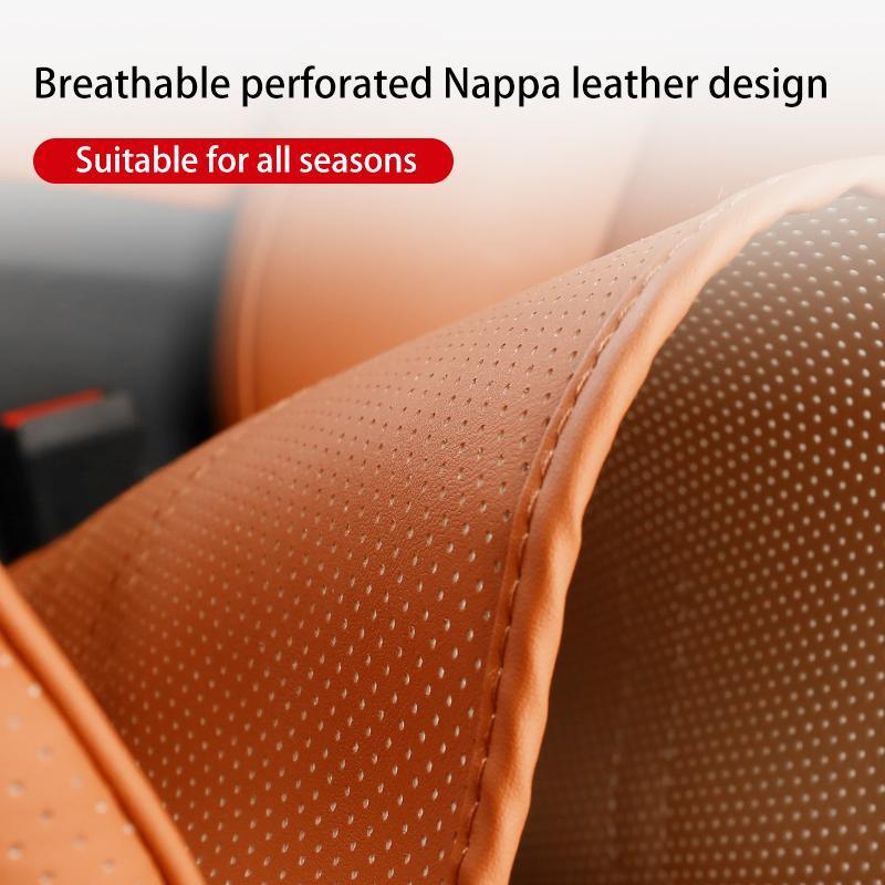 Leather Leg Support Extension Seat Cover Memory Foam Extender Cushion With Backrest Car Interior Accessories Universal Car
