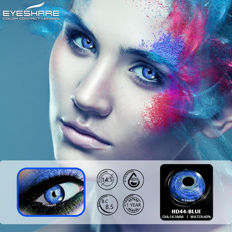 Eyeshare Cosplay Lila Farbe Kontaktlinsen für Auge Blau Colorcon Lense Anime Coser Linsen Augen Make-Up Pupilentes