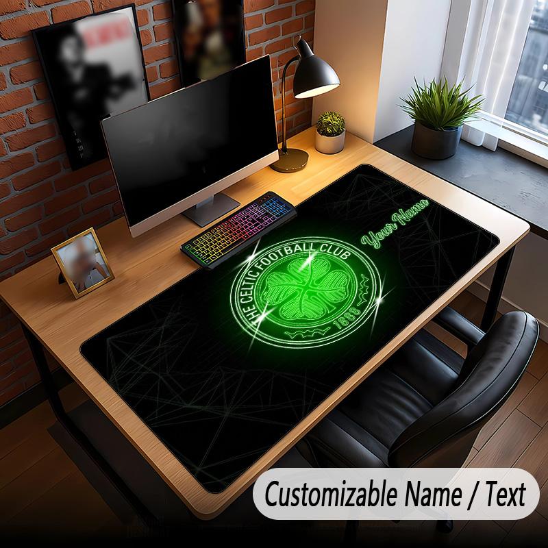 Large Mouse Pad Celtic FC Print Custom Name Text Desk Mat for Office Gaming