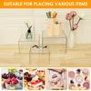3/6Pcs Acrylic Food Display Riser Box Clear Buffet Riser Food Display Stands Multi-size Jewelry Display Stand for Party Decor