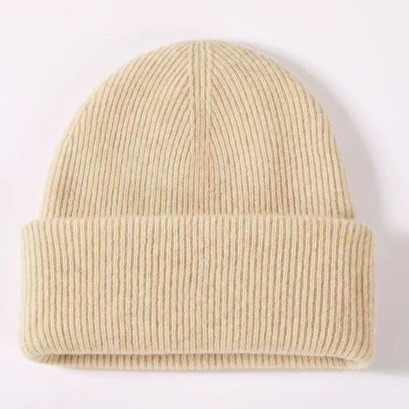 Knitted hat, ear protection, European and American big head circumference, double-layer thickened wool hat, men's and women's outdoor skiing cold hat