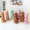 3D Cute Stacked monkey candle silicone mold lovely animalcake chocolate silicone mold rabbit tortoise bear resin silicone mold