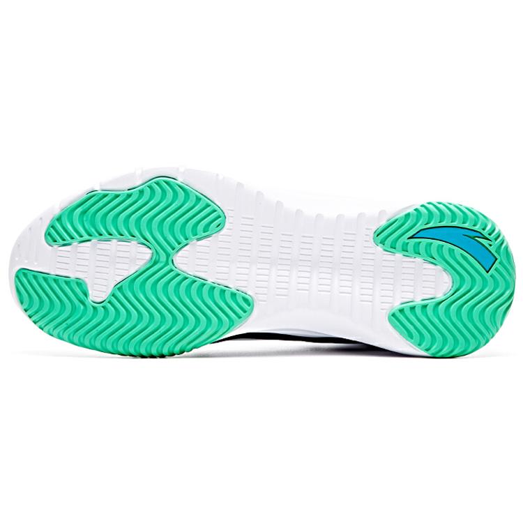 New Anta Star Trail 4 Cushioning Anti Slip And Wear Resistant High Top Basketball Shoes White Blue 91731132-1