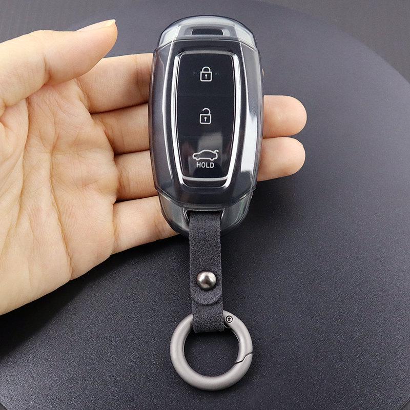 Ultradünne transparente Schlüsseletui für Elantra, Fiesta, ix35, Sonata, Santa Fe, Genesis, Tucson, ix25