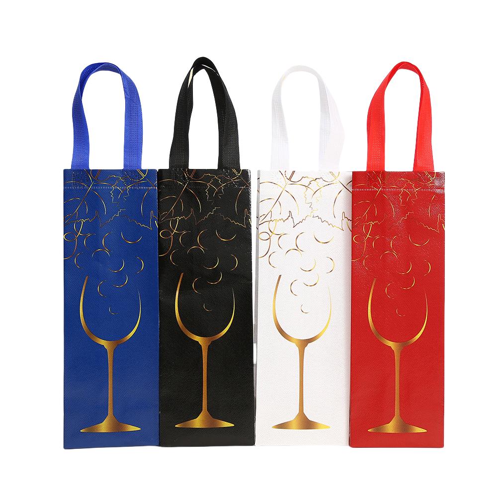 StoBag Wine Bottle Gift Bags Luxury Designer Bags for Sweets Non Woven Packaging Gift Wrapping Bags Reusable Tote for Party