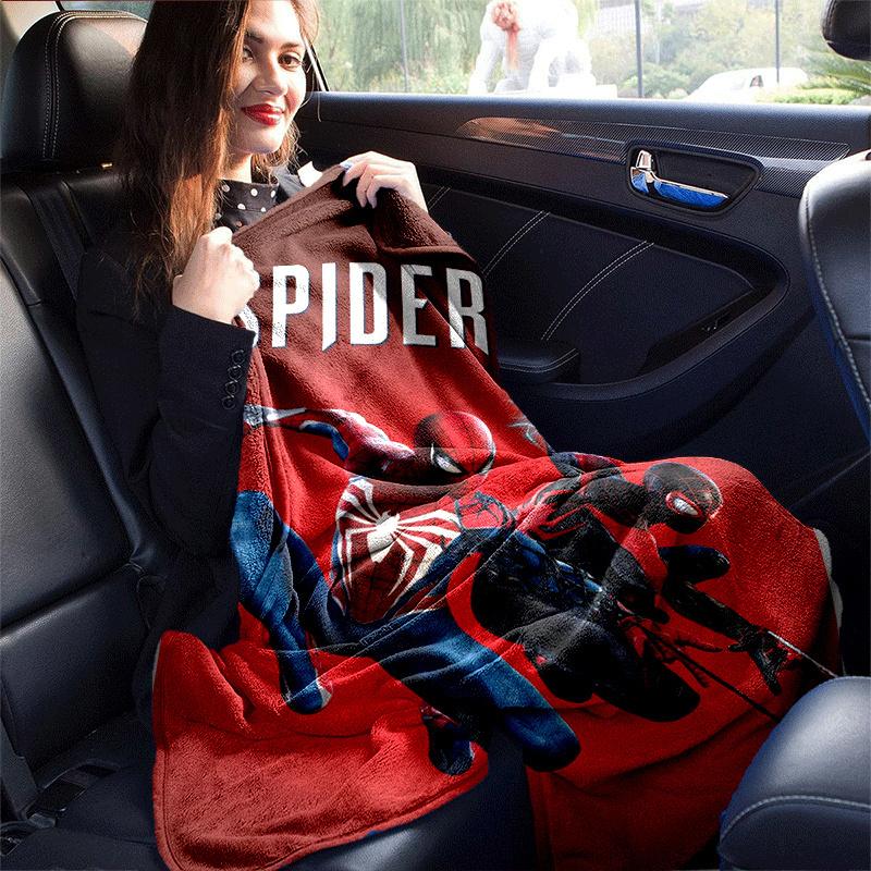 1pc Spider-Man Printing Blanket - Soft, All-Season Throw for Living Room, Bedroom,Personalized Gift with Adorable Cartoon Design