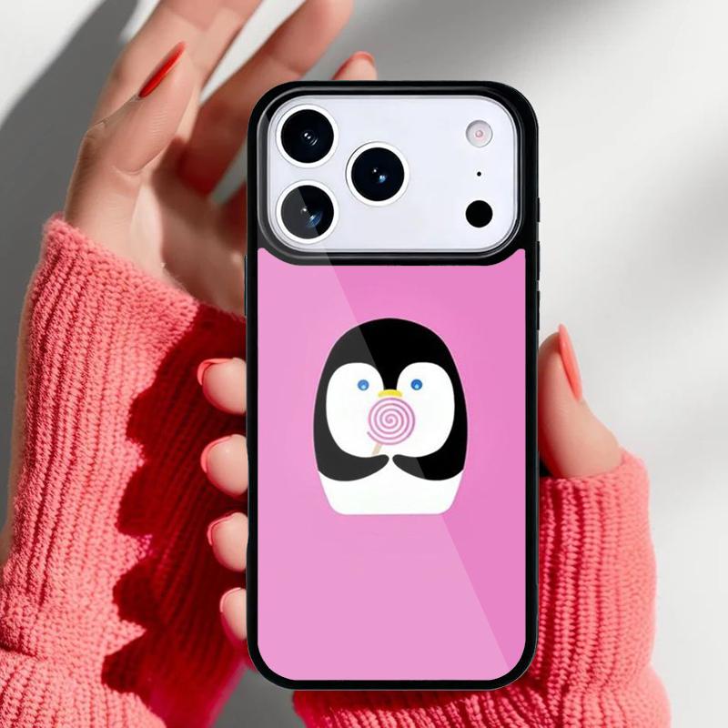 Roztomilý tučňák pouzdro na telefon pro iPhone 17 16 15 14 13 Pro Max Zadní kryt pro 12 11 Pro Coque