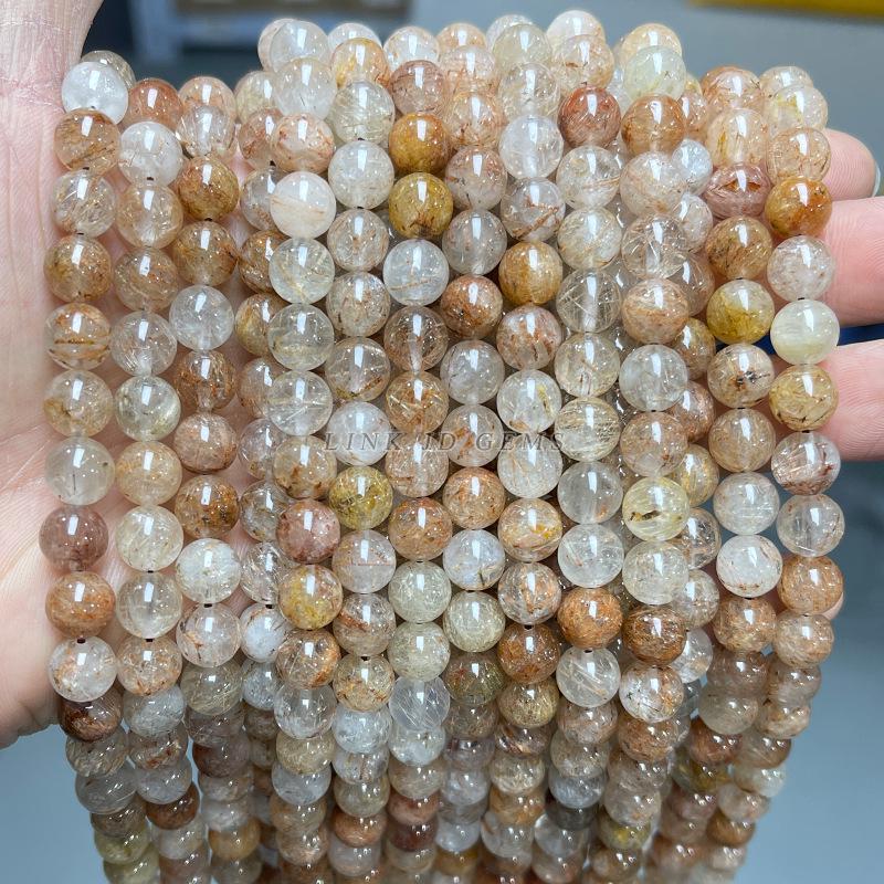 

Jingde Jewelry Натуральный красный рутиловый кварц круглые хрустальные бусины для DIY браслета. 8mm ~47 beads