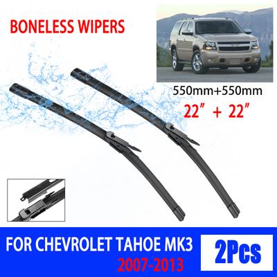 Pour Chevrolet Tahoe MK3 2007-2013 Essuie-glace de voiture Queue d'aronde Caoutchouc souple Essuie-glace Pare-brise HD Silencieux Essuie-glace automobile 22"+22"