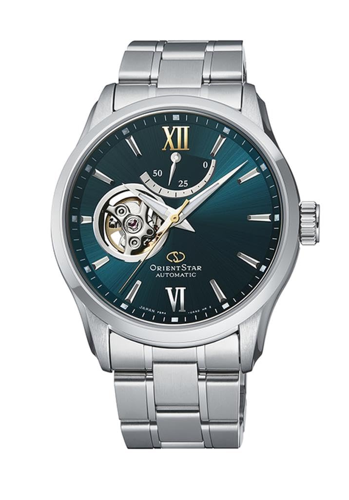 Lumina Jp Men's Green Orient Analog Automatic Watch With Stainless Steel Strap Re-At0002e00b