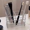 Stainless Steel Toothbrush Holder 5-Slot Layout Bathroom Organizer Storage Holder  Bathroom Sink