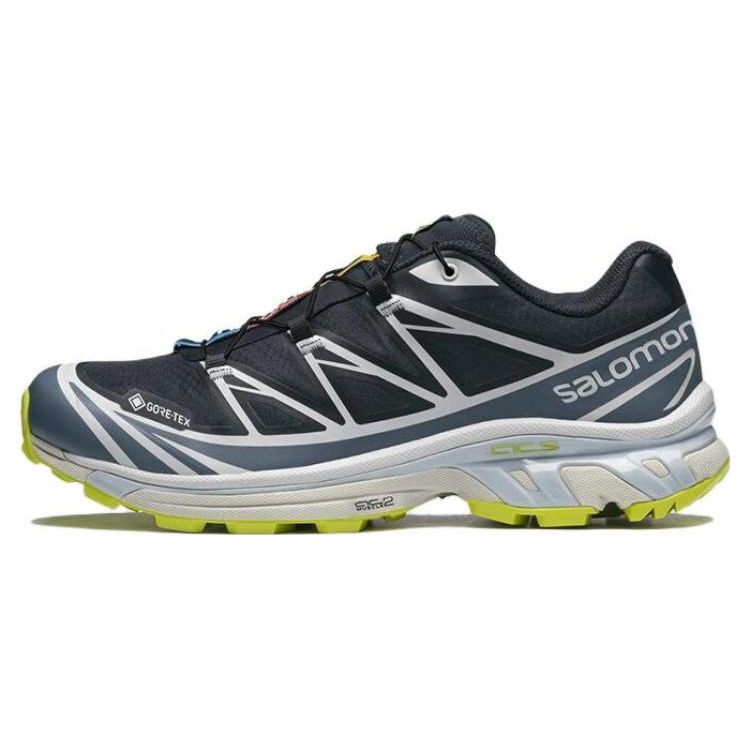 Salomon Xt-6 Gtx Trendy Functional Mesh Slip-Resistant Waterproof Breathable Low-Top Casual Trail Running Shoes Unisex sneaker Blue 417411