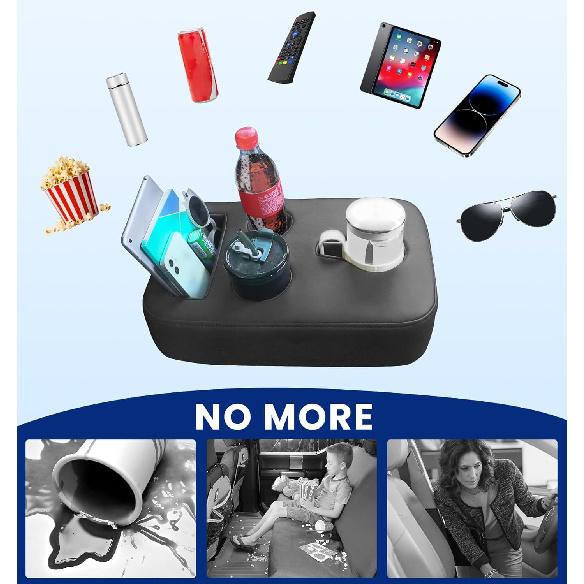 Car Cup Holder, Back Seat Cup Holder For Car, PU Leather Couch Sofa Bed Cup Holder Expander Tray, Boat Tray, Organizer For Trucks, Minivans, SUVs,