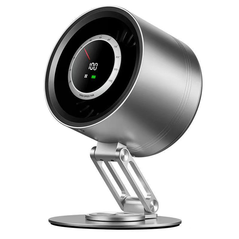 2025 USB Rechargeable Silent Metal Desktop Fan for Home & Office 179*145*171-242mm