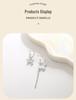 Charming White Puppy C-Shaped Tassel Dangle Earrings - 925 Sterling Silver for Women