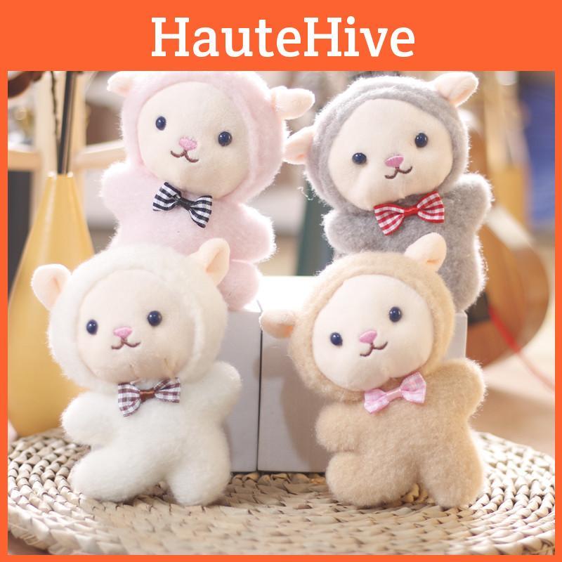 Niedlicher Flauschiger Schaf Plüsch Schlüsselanhänger Weiche PP Baumwolle Lamm Puppe Taschen Dekoration