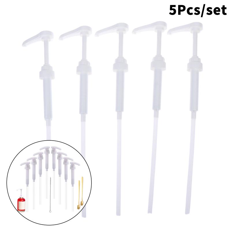 5X Syrup Pump Coffee Syrup Pump Dispenser Syrup Pump Press Action Pump Head For Coffee Syrups For Juice Bottle Dispenser