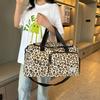 Borsa Duffel da Viaggio di Grande Capacità per Donna Leopardo Zebra Camouflage Borsa a Mano da Donna Fitness Separazione Secco Umido Borsa a Spalla