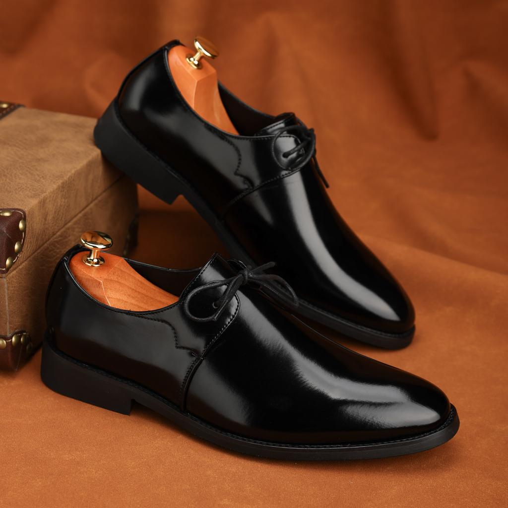 Fashion New Arrival Oxford Shoes for Men Spring Summer Derby Shoes Pu Leather Casual Shoes Lace Up Formal Dress Footwear Business Flats