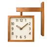 Clock Solid Wood Double-sided Wall Clock Silent Living Room Home Simple Modern Japanese Clock Wall Corner Two-sided Clocks
