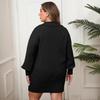 New Autumn and Winter Dress, Plus-size Women's Dress, Polo Collar, Hip-hugging Dress, Sweater Dress