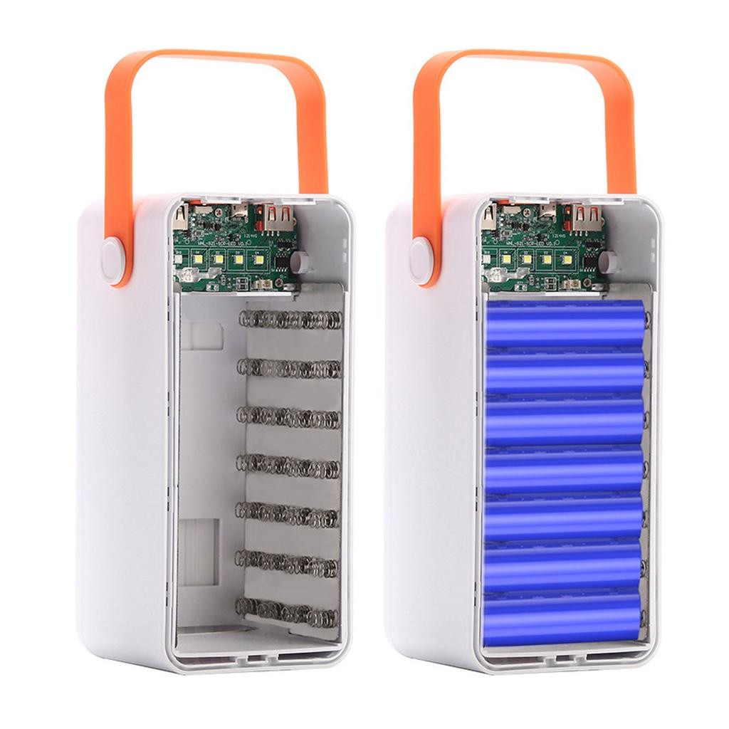 28 Slot Capacity 18650 Power Bank Skin 10W/22.5W Battery Power Housing Case with Night Lamp Function No Batteries
