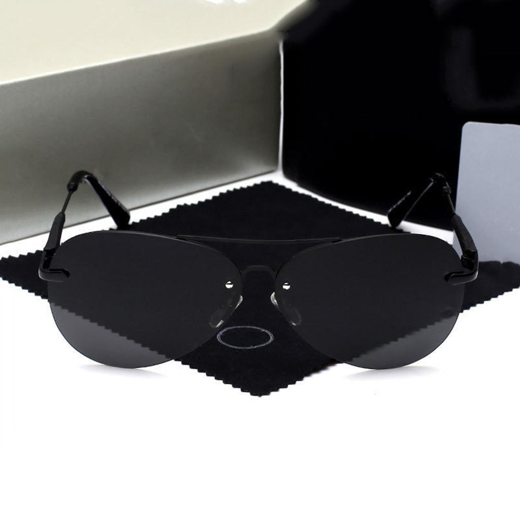 Polarized Sunglasses Men's Rimless Toad Glasses Sunglasses Driving Special Driving Glasses Metal Sunlight Glasses Women's Sunglasses