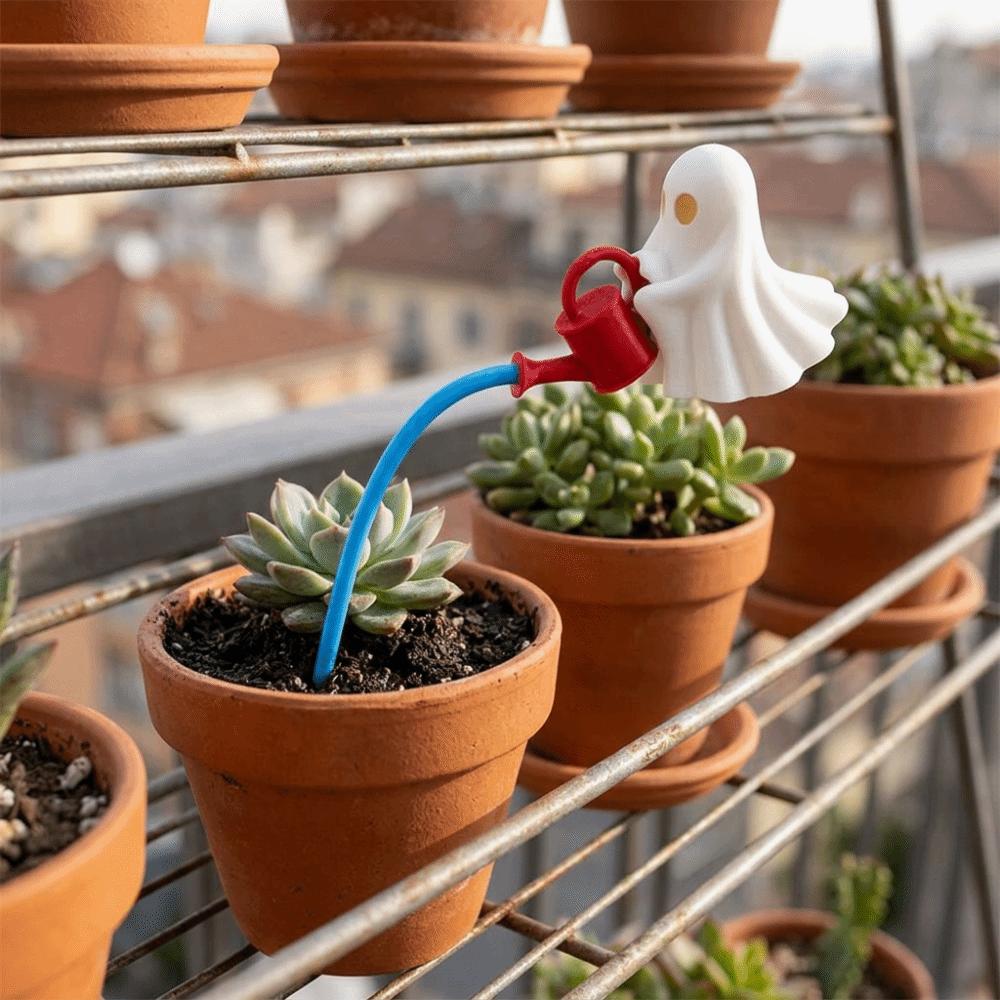 Suspended Design Ghost Watering Plant Ornament 3D Printed Floating Ghost Pot Figures Desk