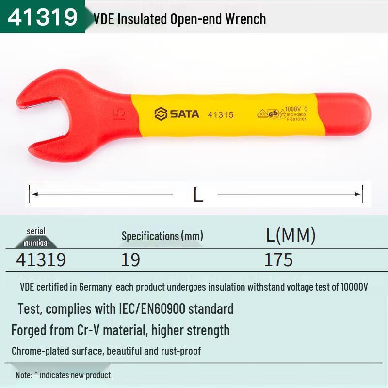SATA VDE Insulated Open-End Wrench