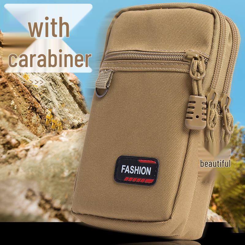 Riñonera Oxford Impermeable 2021 - Soporte para Teléfono en Cinturón para Hombre de 6.5" con Mosquetón para Correr al Aire Libre