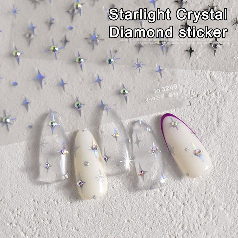 New 3d Star Nail Sticker Metal Mini Star Nail Ribbon Sticker High Quality Exquisite Nail Stickers Self-adhesive ZJT16