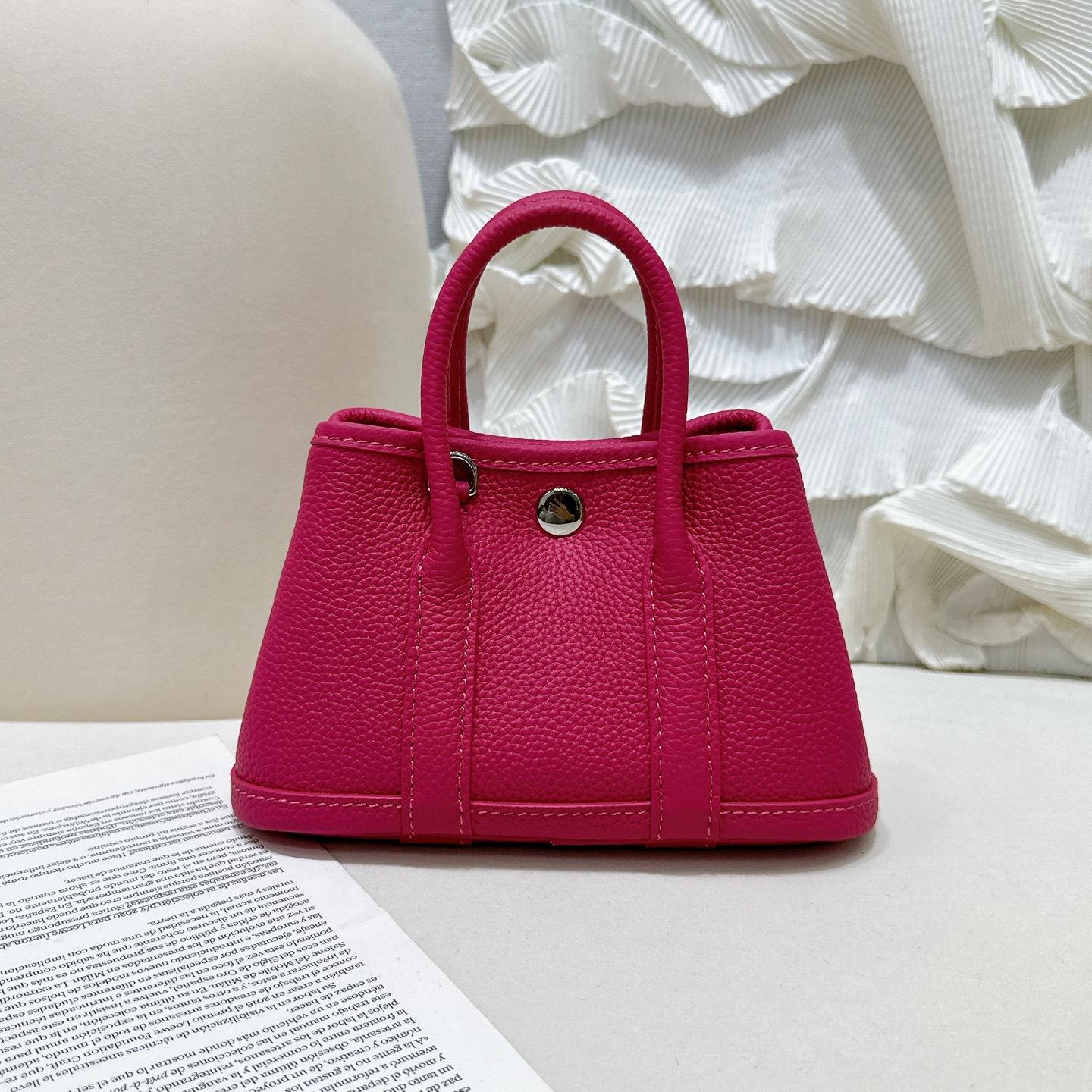 

Garden bag first layer cowhide lychee pattern 20/25 versatile single shoulder crossbody with full leather long shoulder strap Sophie thread portable length 20 width 8 height 11cm