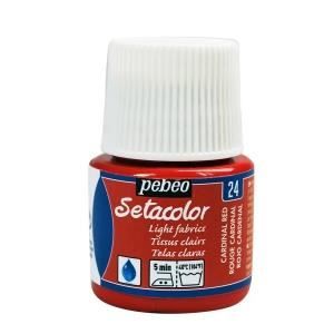 Peinture tissu - PéBéo - Sétacolor - Rouge cardinal - 45 ml - Finition mat