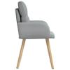 Dining Chairs 6 Pcs Fabric Light Gray 60 X 56 X 96 Cm
