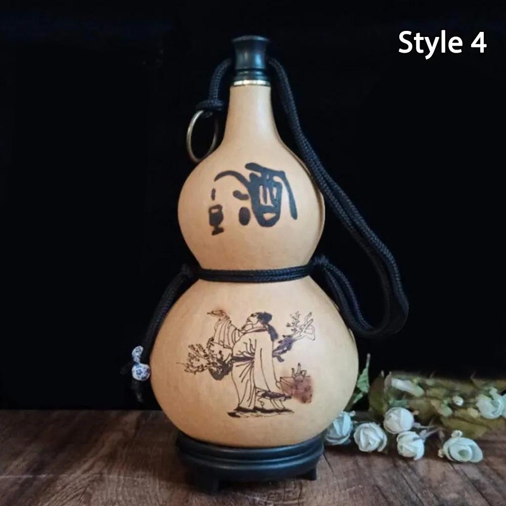Nová čínská retro láhev na vodu ve tvaru tykve 500ML Velkokapacitní nádoba na nápoje ve tvaru tykve Odolná Kreativní láhev na víno Venkovní Fitness