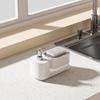 Stainless Steel Soap Dispenser & Dishcloth Rack for Kitchen