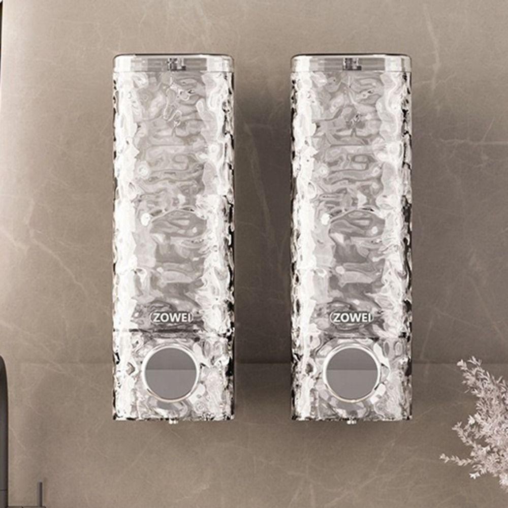 Suction Cup Wall-mounted Soap Dispenser Manual Press INS Hand Soap Press Bottle Easy To Install Transparent