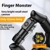 1 Set Plastic Three Eyed Mini Super Powerful Flashlights Rechargeable Torch Light Tactical Flashlights High Power Led Flashlight