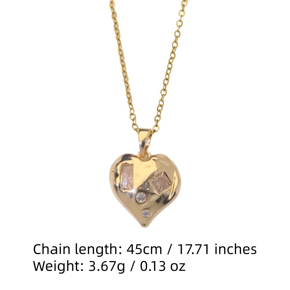 Fashion Heart Shape Pendant Necklaces for Women Zirconia Necklace Wedding Party Jewelry Accessories