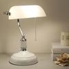 Bank Table Lamp European Style Glass Lamp Retro Office Desk Lamp Antique Copper Living Bedroom Decorative Bedside Floor Lamps