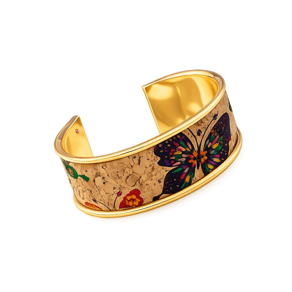 Retro Multicolored Graffiti Bangles Geometric Openable Widened Bracelets Women Style L