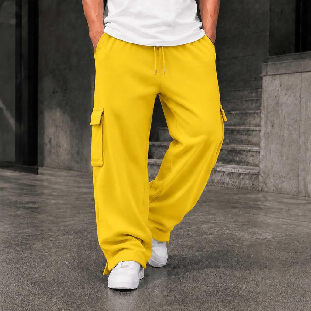 Men's Loose Fit Wide Leg Sweatpants with and Pockets for Gym