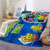 1pc Geometry Dash Adventure flannel Blanket for Super Soft Cute Comfort Blanket for Travel Bedding Couch Sofa Blanket Y73027