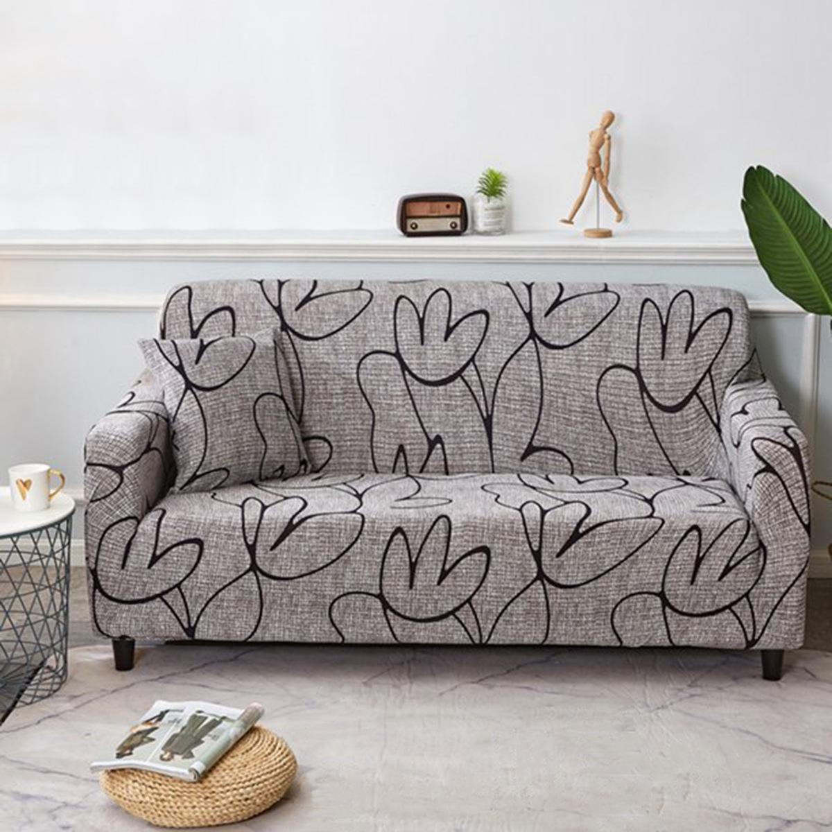 Универсальный эластичный толстый чехол для дивана нескользящий тяжелый чехол для дивана из молочного шелка с принтом четырех сезонов чехол для дивана Single sofa cover 2566₽