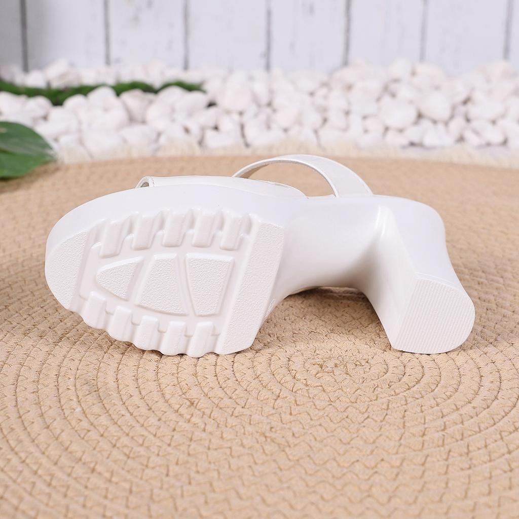 Zoccoli con Zeppa Chunky da Donna Tacco Super Alto Sexy da Esterno Antiscivolo Sandali Open Toe da Donna