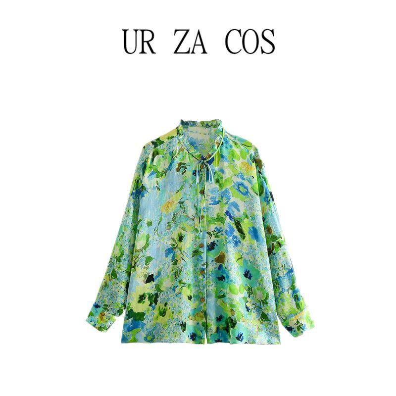 Fashion Style 2023 Summer New Arrival Fashion Women's Fashion Clothing Laminated Decoration Print Shirt 3034166 330