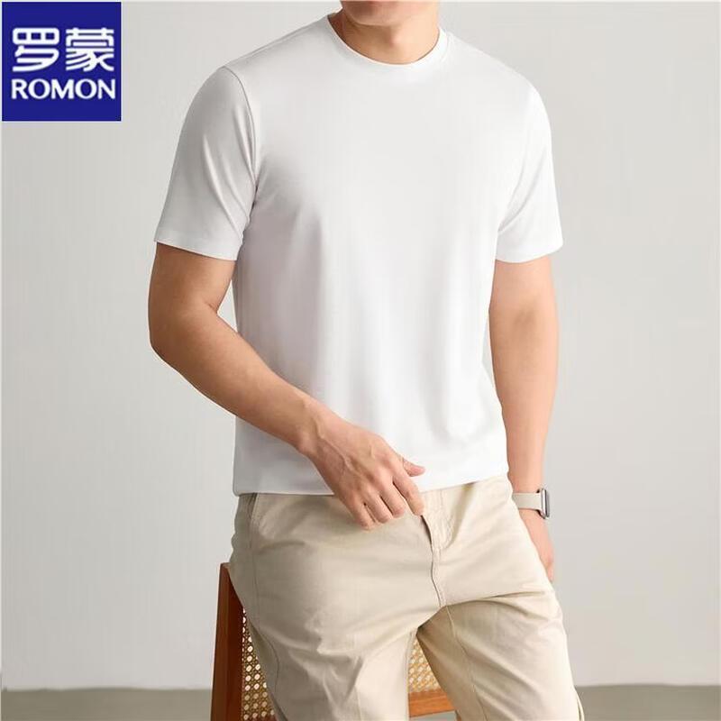 ROMON Men's Lyocell Blend Short Sleeve T-Shirt